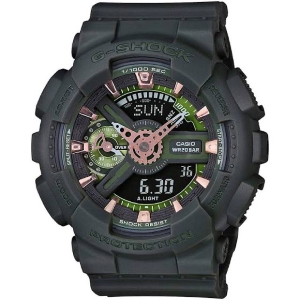 G-SHOCK GMAS110CM-3A Green Watch - New